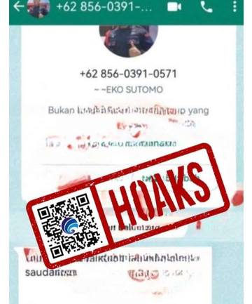 Hoaks, Akun WhatsApp Mengatasnamakan Kapolres Bima.