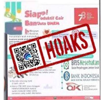 Hoaks, Bank Indonesia Berikan Bansos Produktif untuk UMKM.