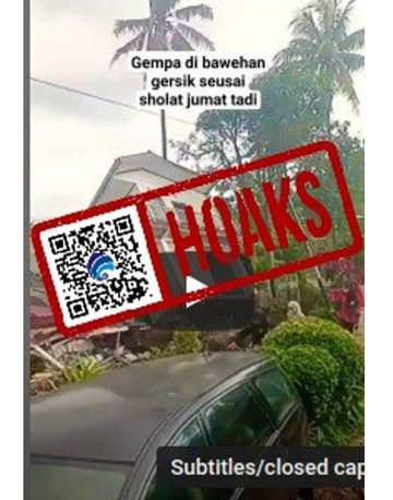 Hoaks, Video Dampak Gempa Bumi di Pulau Bawean