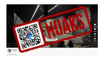 Hoaks, Video Sebuah Terowongan Bawah Laut Mengalami Kebocoran.