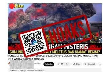 Hoaks, Video Erupsi Gunung Merapi pada 18 April