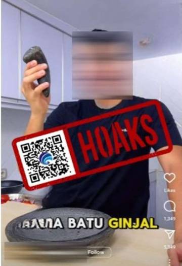Hoaks, Serpihan Batu yang Berasal dari Ulekan Dapat Menyebabkan Batu Ginjal.