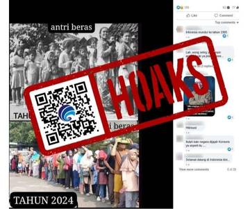 Hoaks, Gambar Antrean Beras Tahun 1965 dan Tahun 2024.