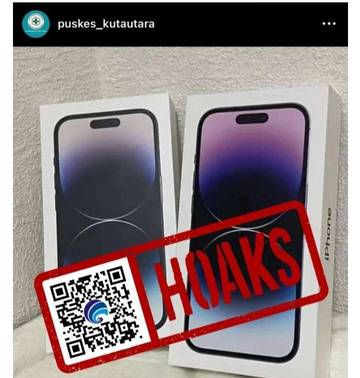 Hoaks, Penawaran Tebus Murah iPhone Mengatasnamakan Puskesmas Kuta Utara.