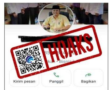 Hoaks, Akun WhatsApp Mengatasnamakan Bupati Sijunjung.