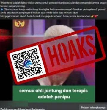 Hoaks, Video Berisi Klaim Semua Ahli Jantung dan Terapis Adalah Penipu.