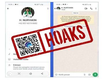 Hoaks, Akun WhatsApp Mengatasnamakan Sekda Provinsi Kalimantan Tengah
