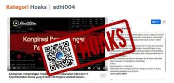 Hoaks, Pengurangan Populasi Jadi 800 Juta Jiwa pada 2030.