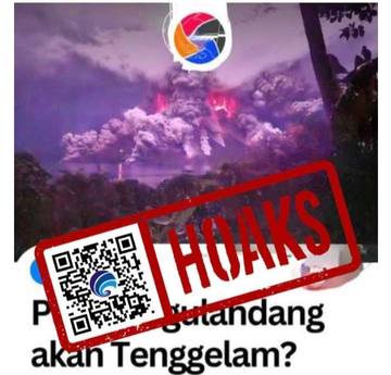 Hoaks, Pulau Tagulandang Tenggelam akibat Erupsi Gunung Ruang.