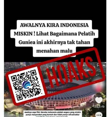 Hoaks, Pelatih Timnas Guinea Sebut Indonesia Negara Miskin