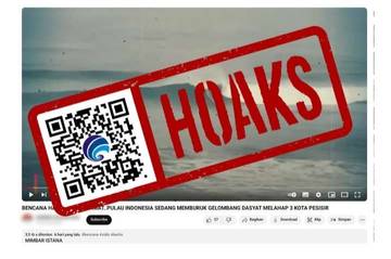Hoaks, Tiga Kota Pesisir Indonesia Dilahap Gelombang Tinggi Seperti Kiamat.