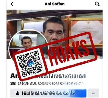 Hoaks, Akun Facebook Mengatasnamakan Pj. Wali Kota Pontianak Ani Sofian.