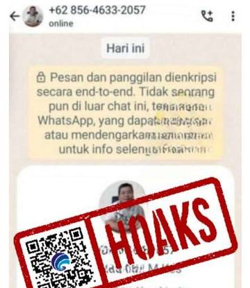 Hoaks, Akun WhatsApp Mengatasnamakan Sekda Sragen Hargiyanto 
