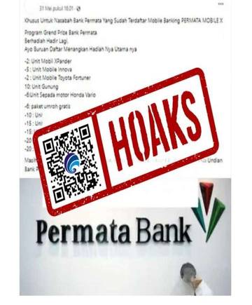 Hoaks, Pendaftaran Program Grand Prize Permata Bank.