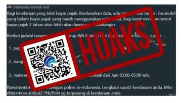 Hoaks, Razia Kendaraan yang Mati Pajak