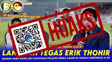 Hoaks, Pelatih Timnas Indonesia U-20 Indra Sjafri Dipecat PSSI