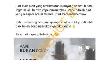 Hoaks, Vape Solusi Terbaik untuk Berhenti Merokok