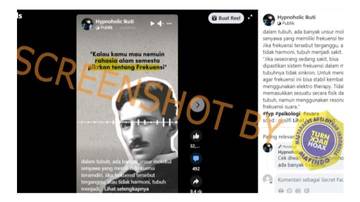Hoaks, Nikola Tesla Menyatakan Bahwa Frekuensi Suara Dapat Menyembuhkan Penyakit
