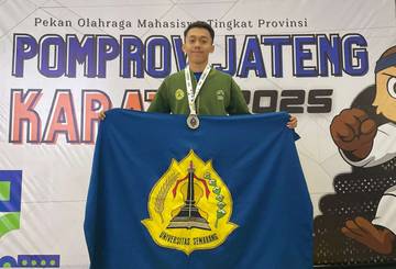 Karate Universitas Semarang Raih Emas di Pomprov Jateng 