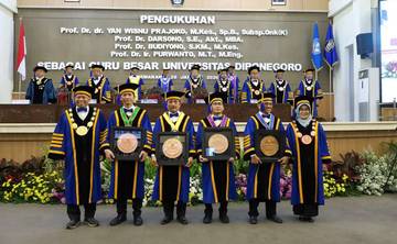 Empat Guru Besar Baru Undip Perkuat Inovasi Berkelanjutan 
