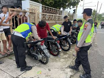 Polsek Bae Tindak Balap Liar, 14 Motor Diamankan