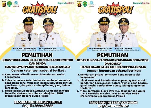 Pemprov Kaltim Hapus Tunggakan Pajak Kendaraan Mulai 8 April