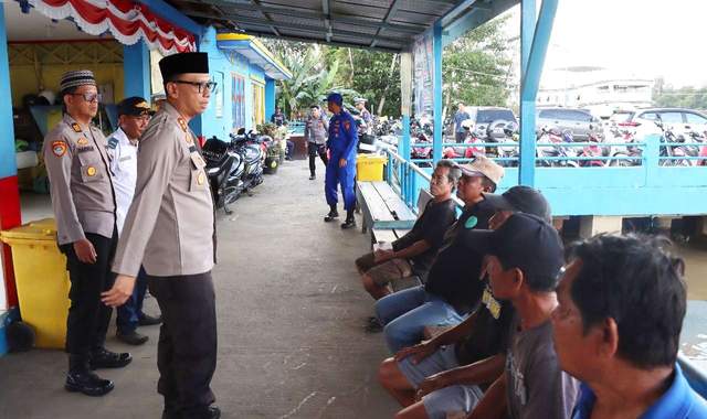 Pengamanan Arus Balik, Kapolres Kubar Tinjau Pospam Melak