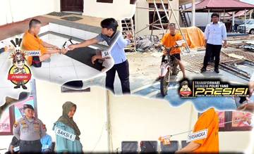 Polres Kubar Gelar Rekonstruksi Kasus Pembunuhan Bocah 4 Tahun