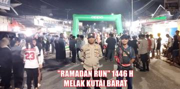 Polsek Melak Amankan Kegiatan Ramadhan Run 1446 Hijriah