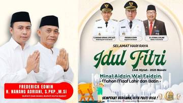 Lebaran di Kubar, Edwin-Nanang Ajak Saling Memaafkan