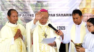Uskup Samarinda Pimpin Misa Pembangunan Gereja Basilika IKN