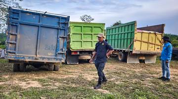 Polisi Kehutanan Amankan Tiga Truk Bermuatan Kayu Ilegal di Damai