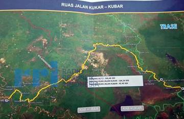 Jalan Alternatif Kubar-Kukar Pangkas Jarak 100 Kilometer