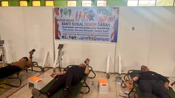 Antusias Warga Warnai Donor Darah HPN Kutai Barat