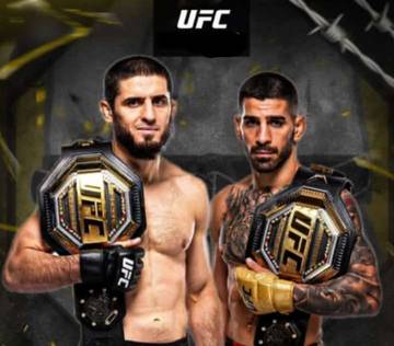 Duel Topuria vs Makhachev sedang berlangsung