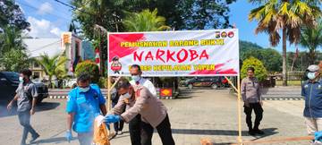 Polres Pemusnahan Barang Bukti Narkotika Berupa Ganja 