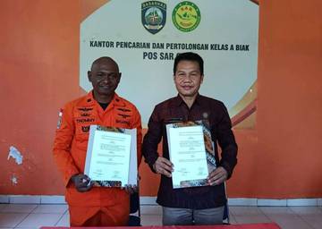 RRI Serui Gandeng Pos SAR Perkuat Informasi Bencana