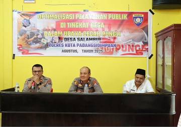 Polres Padangsidimpuan Sosialisasikan Pencegahan Pungli di Tingkat Desa