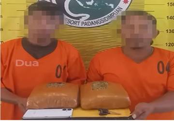 Polres Padangsidimpuan Amankan Dua Pria Bawa Ganja