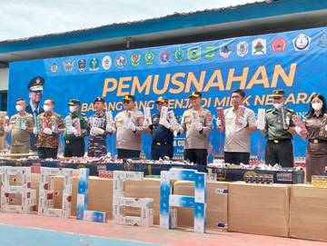 Berikut Data Hasil Penindakan Rokok Ilegal di Sibolga