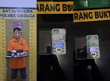 Polres Sibolga Tangkap Pengedar Sabu di Jalan Siswomiharjo