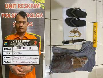 Polsek Sibolga Sambas Tangkap Pencuri Bersenjata Tajam