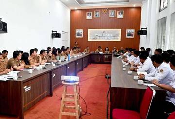 Bupati Humbahas memimpin rakor sinkronisasi program daerah nasional