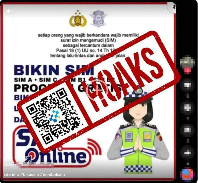 [Hoaks] Pembuatan dan Perpanjangan SIM Online Gratis 2026