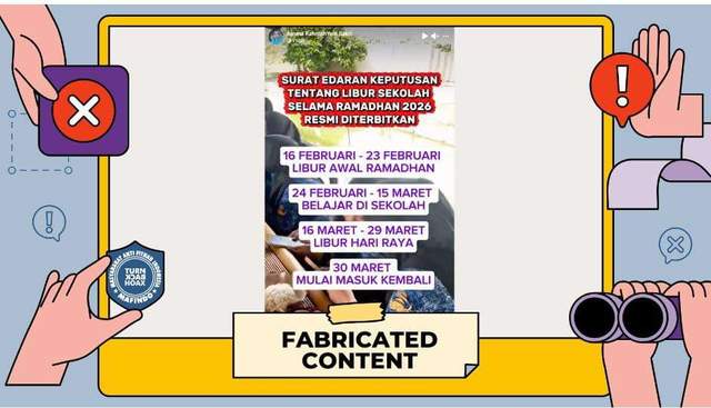 Hoaks: Surat Edaran Libur Sekolah Selama Ramadhan 2026
