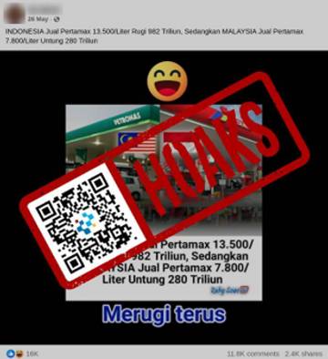 Hoaks: Pertamina Rugi Rp982 Triliun dari Penjualan Pertamax