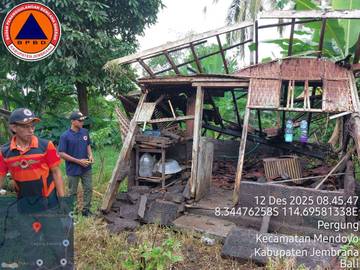 Bangunan Dapur Semi Permanen Roboh di Pergung