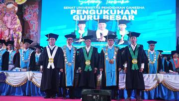 Perkuat Akademik, Undiksha Kukuhkan Tiga Guru Besar