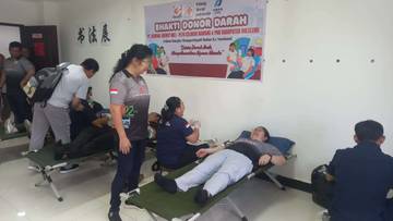 PLTU Celukan Bawang Gelar Donor Darah Bulan K3
