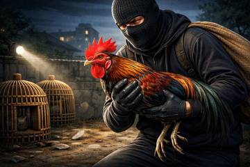 Maling Gasak Ayam Jago, Kerugian Capai Rp54 Juta